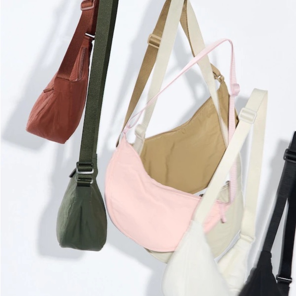 Uniqlo Beige Crescent Nylon Round Bag🥠 - Picture 15 of 15